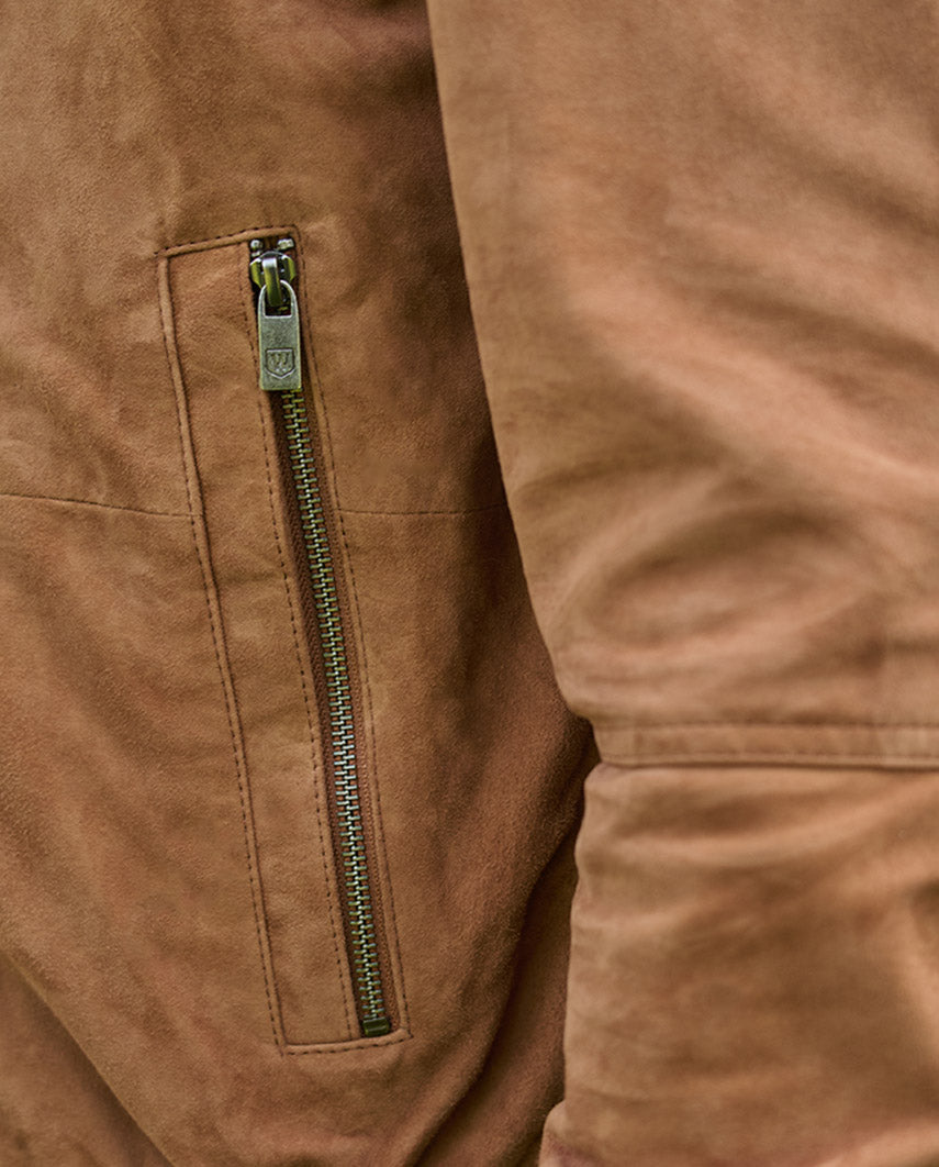 Men's Leather Blouson "Winston III" in Cognac