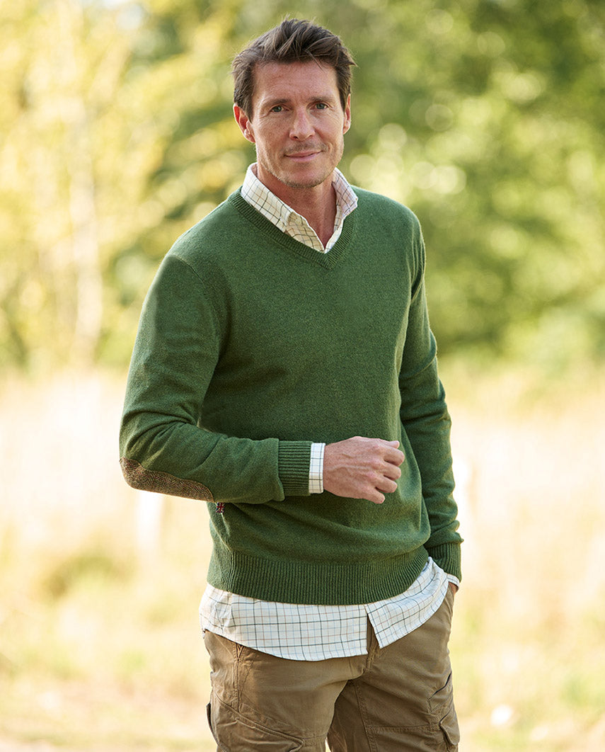 Merino-Pullover "Jack" in dill