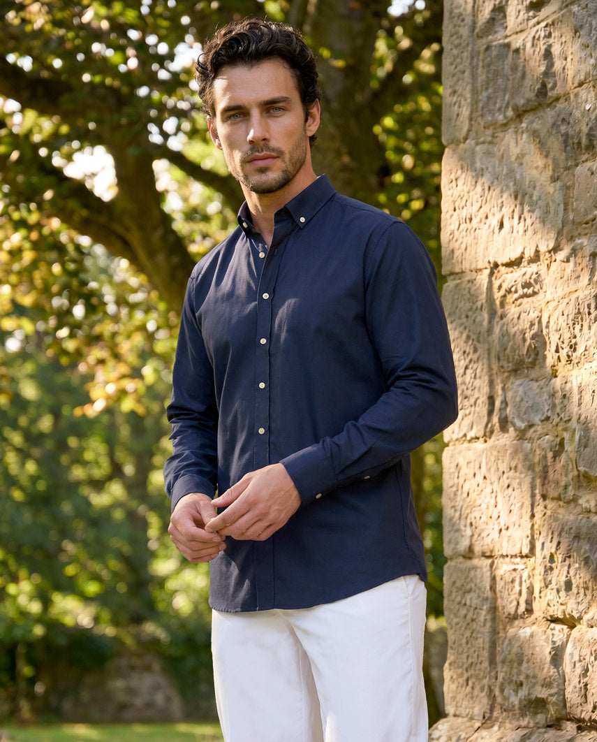 Button Down Hemd "Steward" in navy
