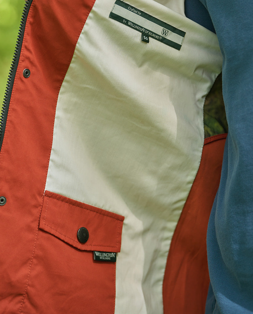 Men's field jacket "Stanford" in burnt orange