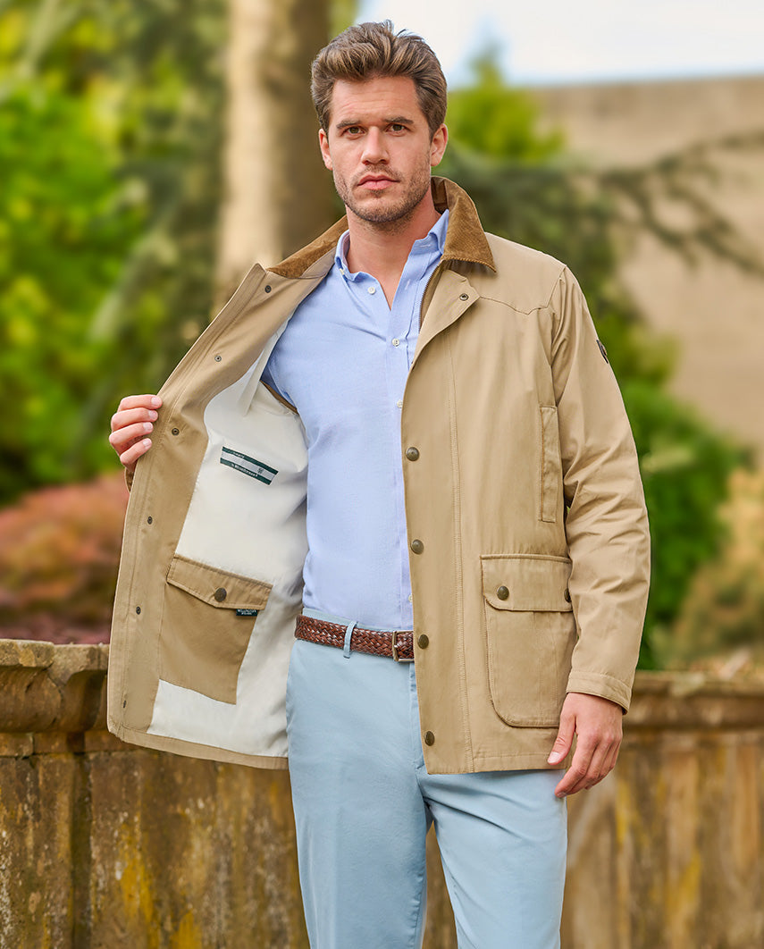 Men's Lightweight Country Jacket ''Glenfield II'' in Sand