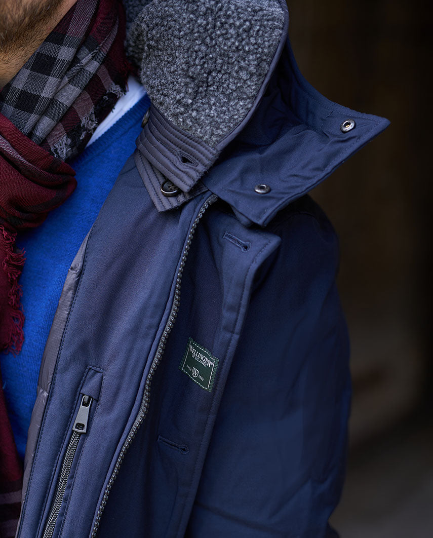 Herren Winter Parka "Byron" in Navy – abnehmbare Kapuze