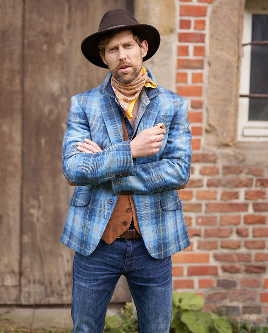 Harris Tweed Sakko "London" in jeans herringbone