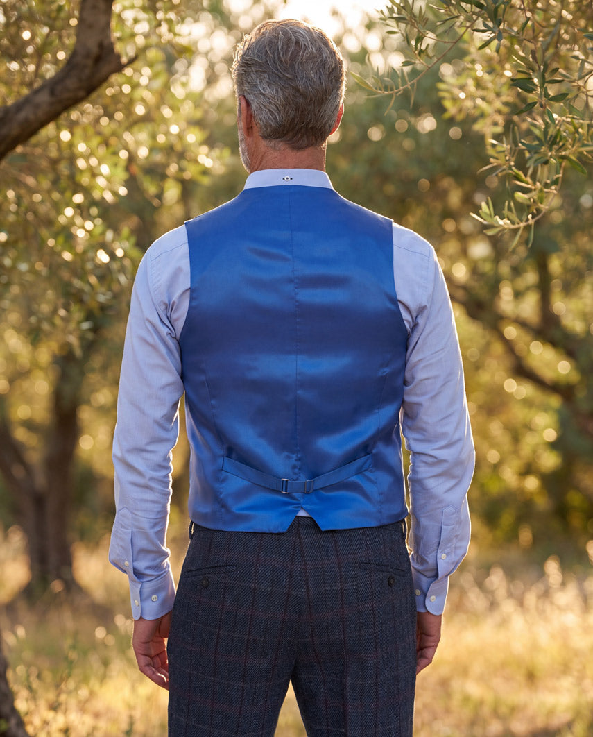 Tailor - Harris Tweed Weste in scottish blue