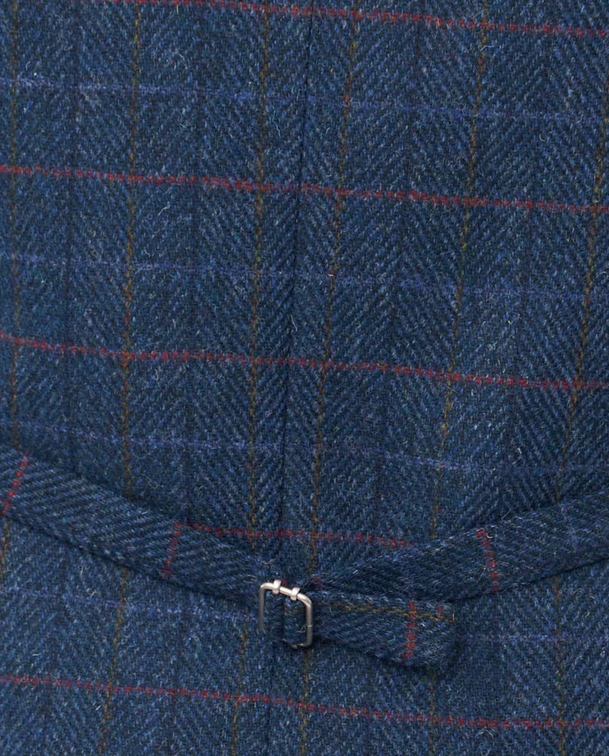Harris Tweed Weste "Wales" in royal navy tweed