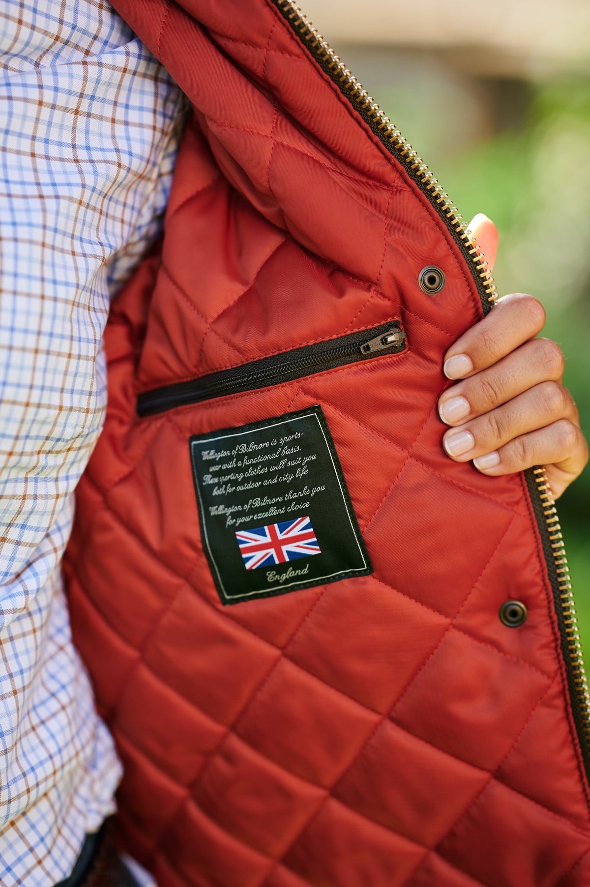 Authentische Damen Wachsjacke ''Queensberg'' in oliv - Wellington of Bilmore