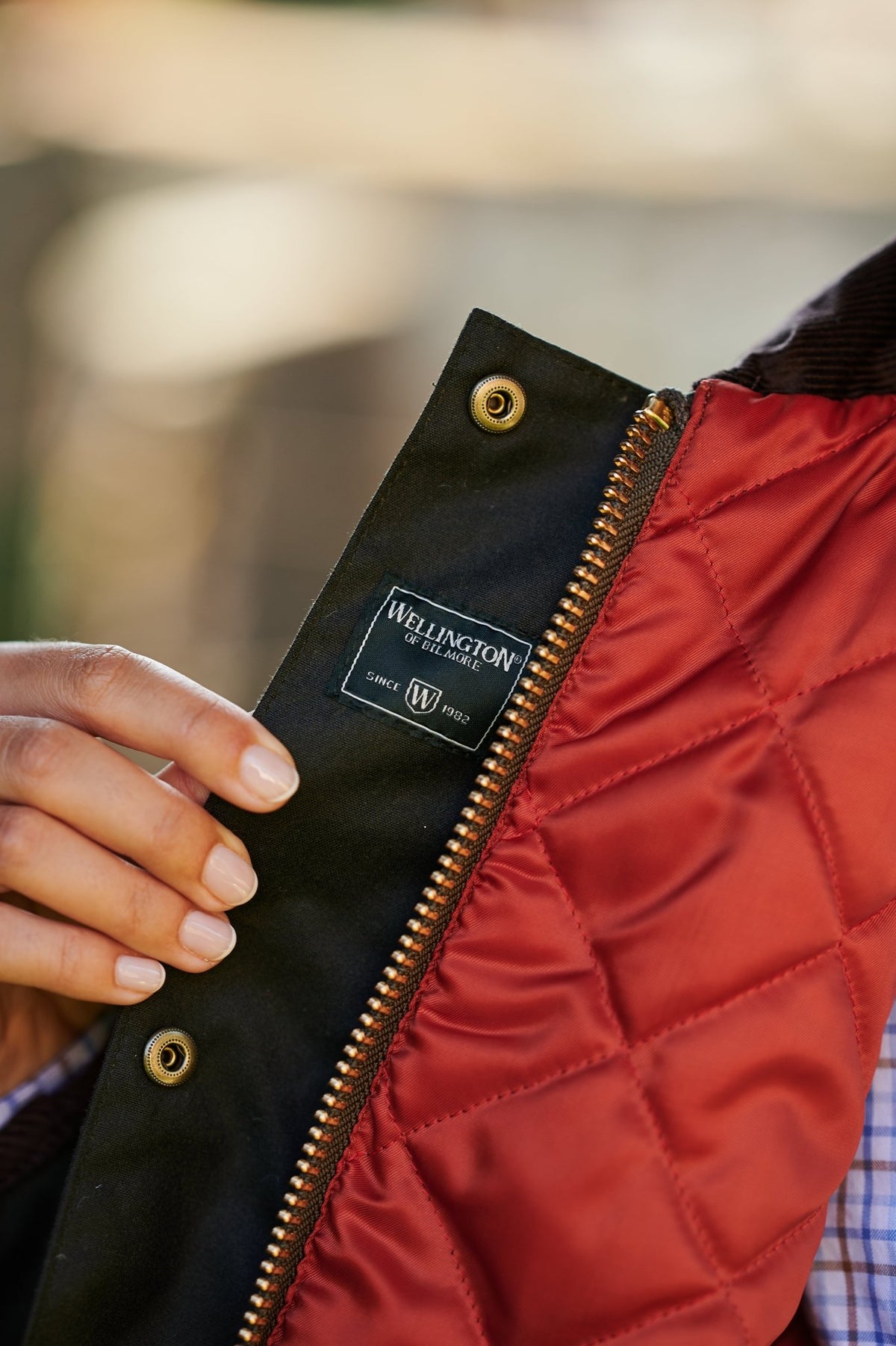 Authentische Damen Wachsjacke ''Queensberg'' in oliv - Wellington of Bilmore
