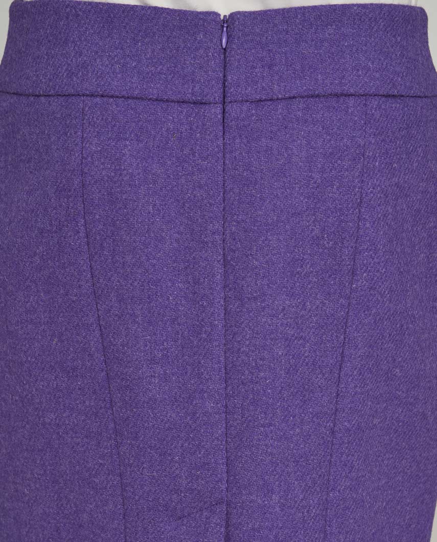 Bleistiftrock aus Harris Tweed in lavendel - Wellington of Bilmore