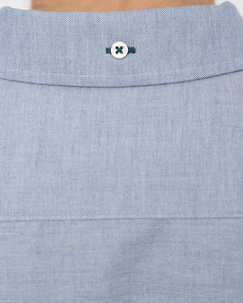 Button-Down Damenbluse „Stella“ in blau melange - Wellington of Bilmore
