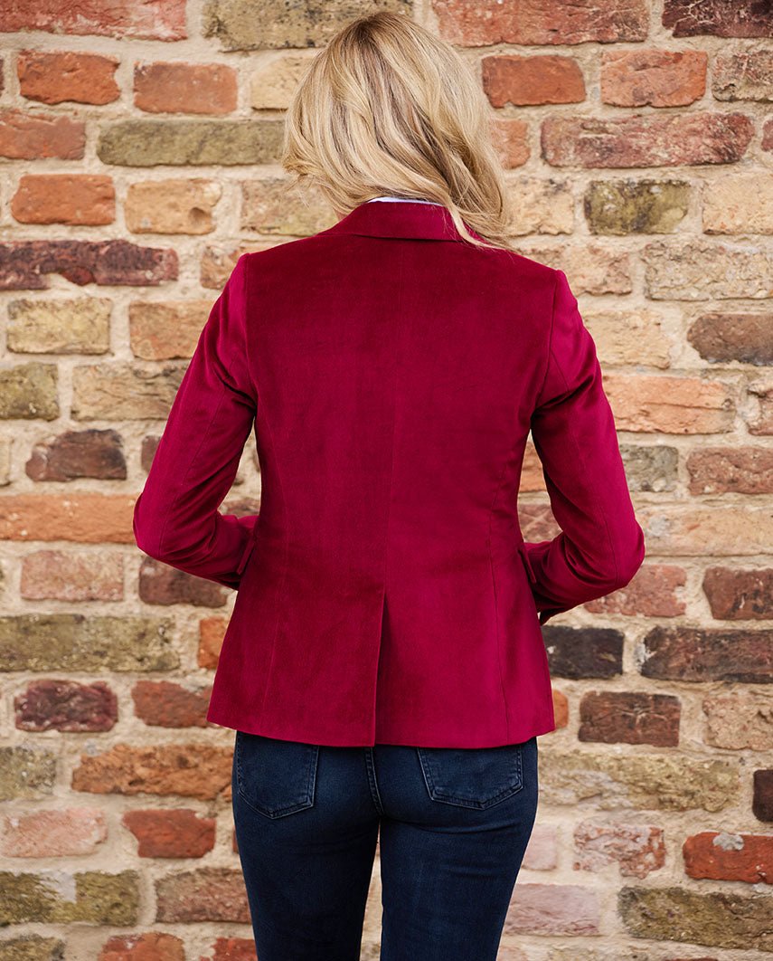 Damen Samtblazer ''Ami'' in red - Wellington of Bilmore