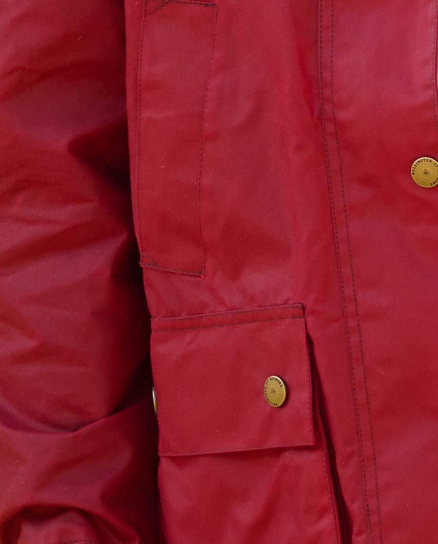 Damen Wachsjacke ''Queensberg'' in red - Wellington of Bilmore