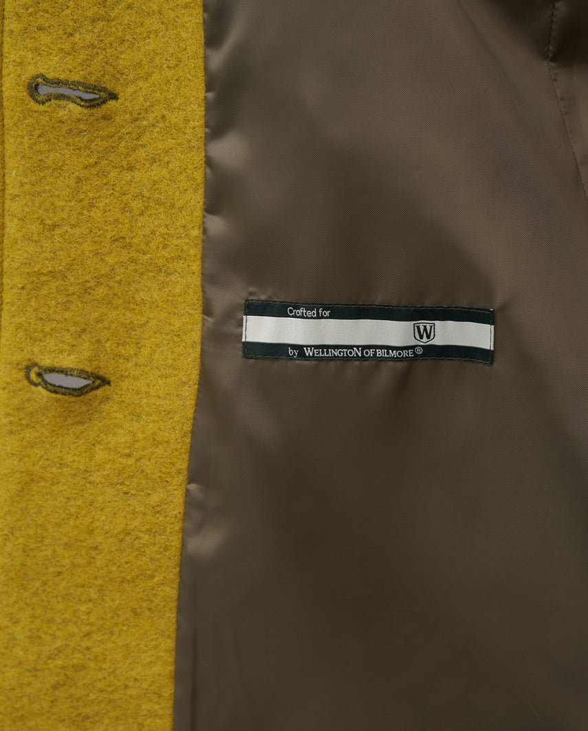 Damen-Walkmantel „Cosy Sarah“ aus gekochter Wolle in Moss Green - Wellington of Bilmore