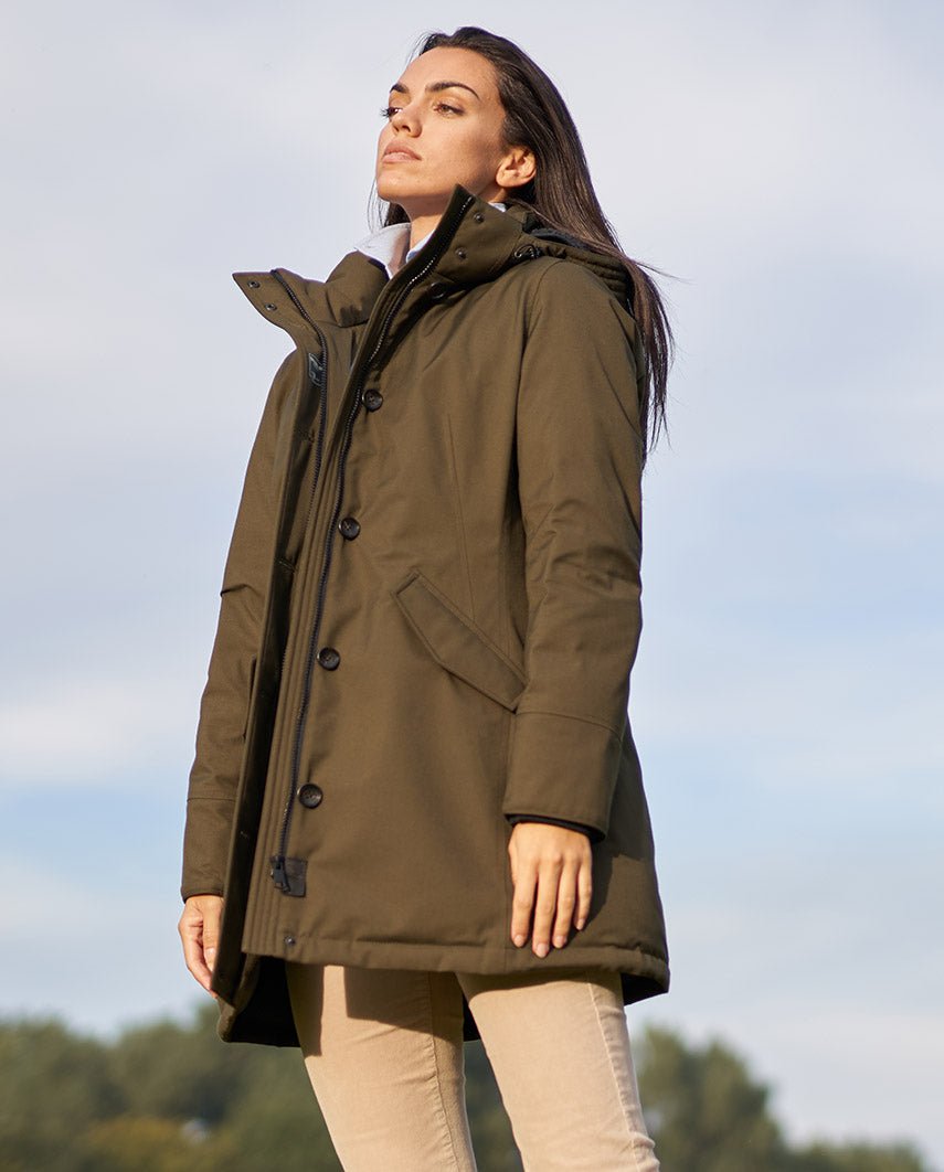 Damen Winterparka „Bonny“ in oliv – wasserdicht & winddicht - Wellington of Bilmore