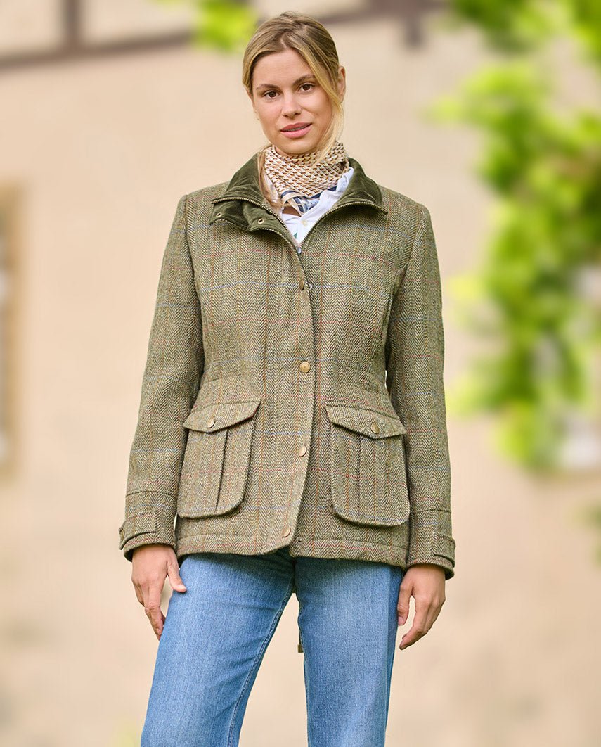 Damenjacke ''Bailey'' aus Harris Tweed in light green - Wellington of Bilmore