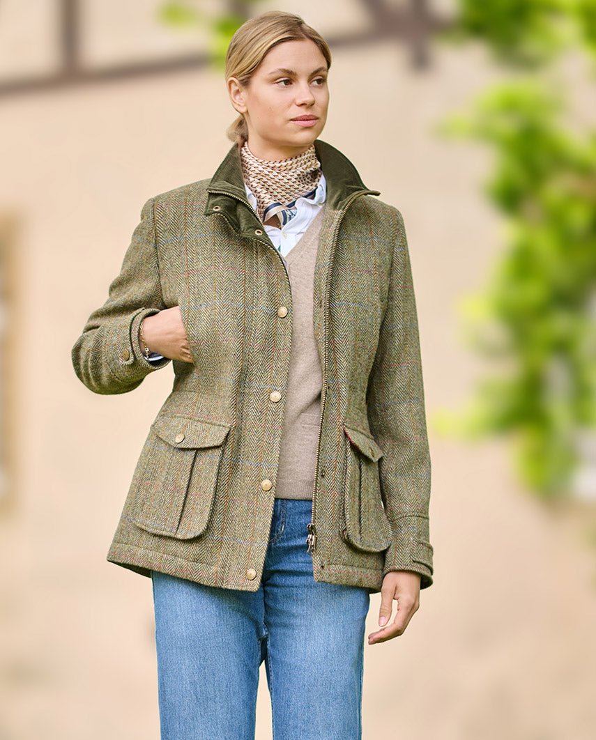 Damenjacke ''Bailey'' aus Harris Tweed in light green - Wellington of Bilmore