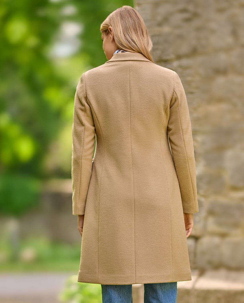 Damenmantel ''Emilia'' aus Woll - Kaschmirqualität in desert camel - Wellington of Bilmore