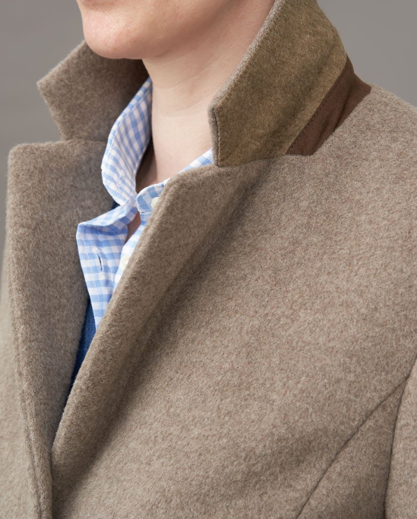Damenmantel ''Emilia'' aus Woll-Kaschmirqualität in taupe - Wellington of Bilmore