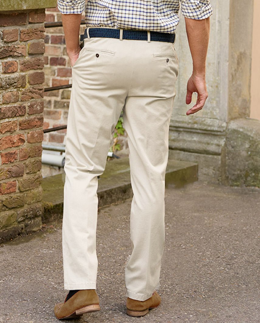 Feine Herren Chino ” Mr. Jones” aus Pima Baumwolle in ivory - Wellington of Bilmore