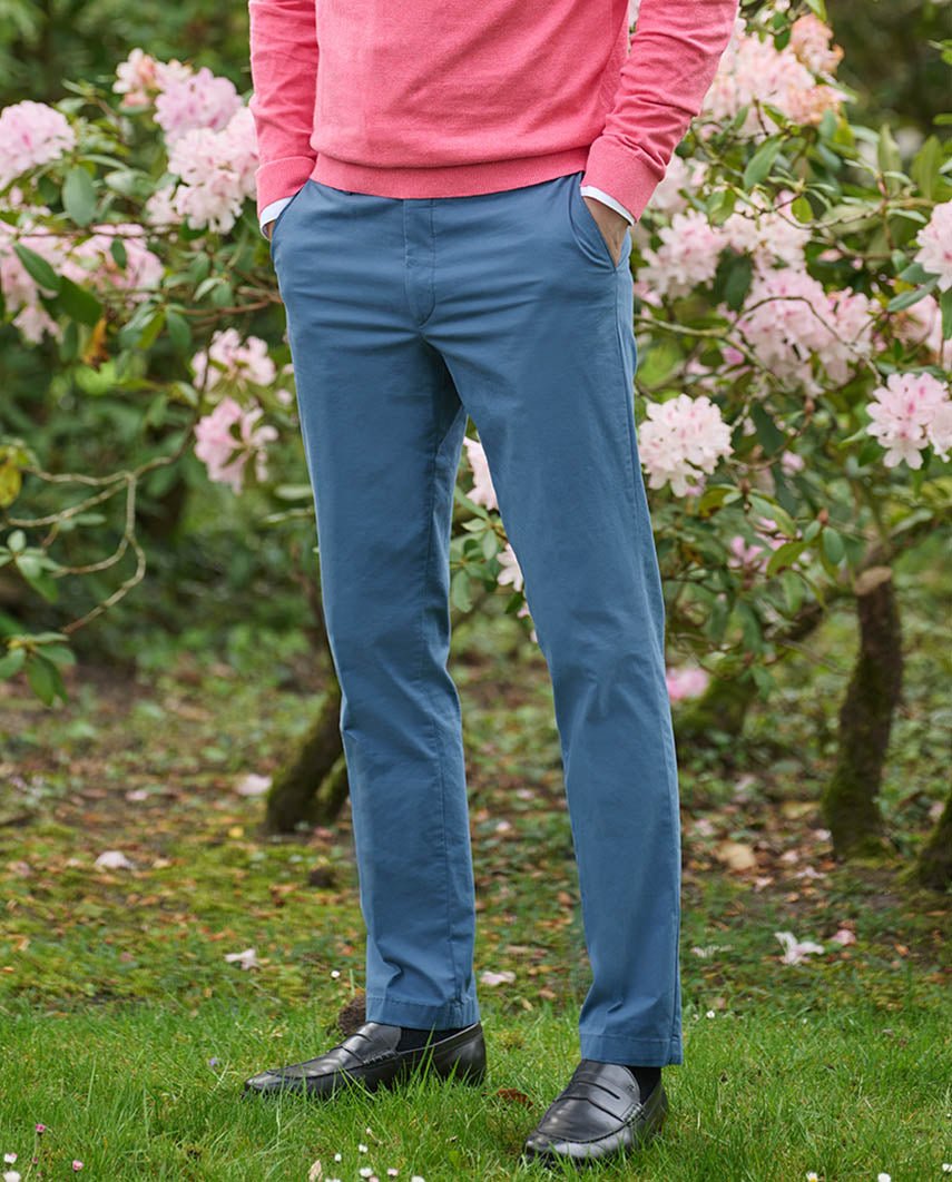 Feine Herren Chino ” Mr. Jones” in blue - Wellington of Bilmore