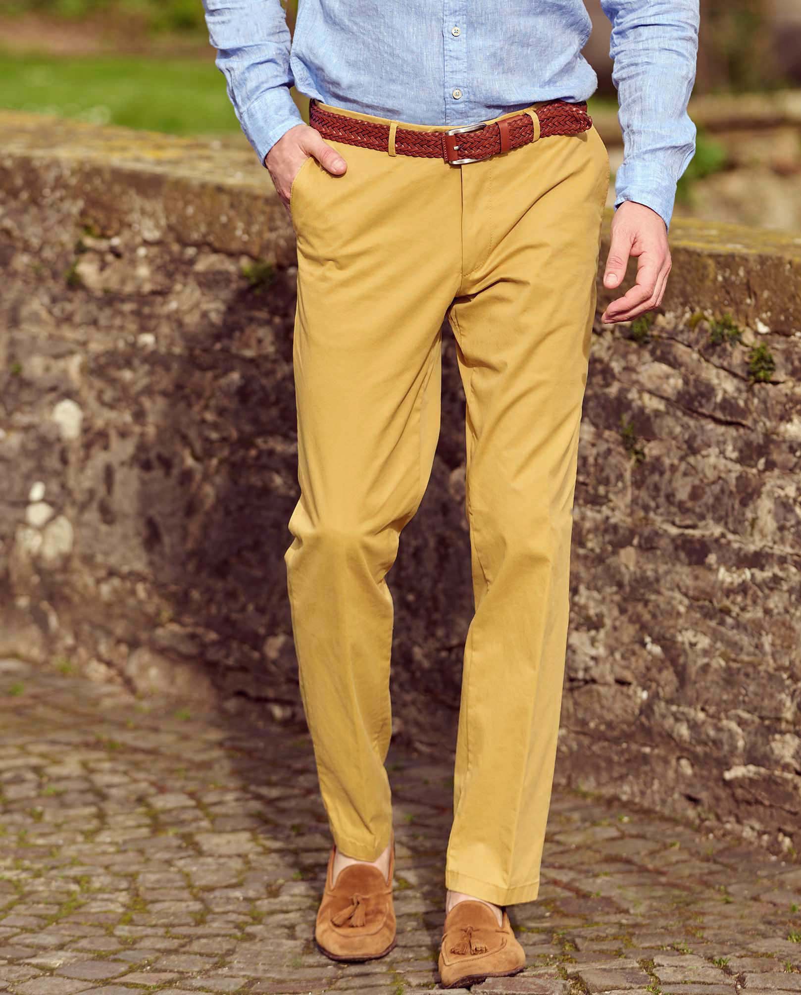 Feine Herren Chino ” Mr. Jones” in dark yellow - Wellington of Bilmore