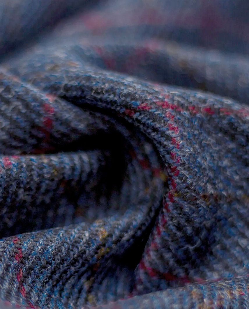 Harris Tweed Damenmantel ''Brenda'' in scottish blue - Wellington of Bilmore