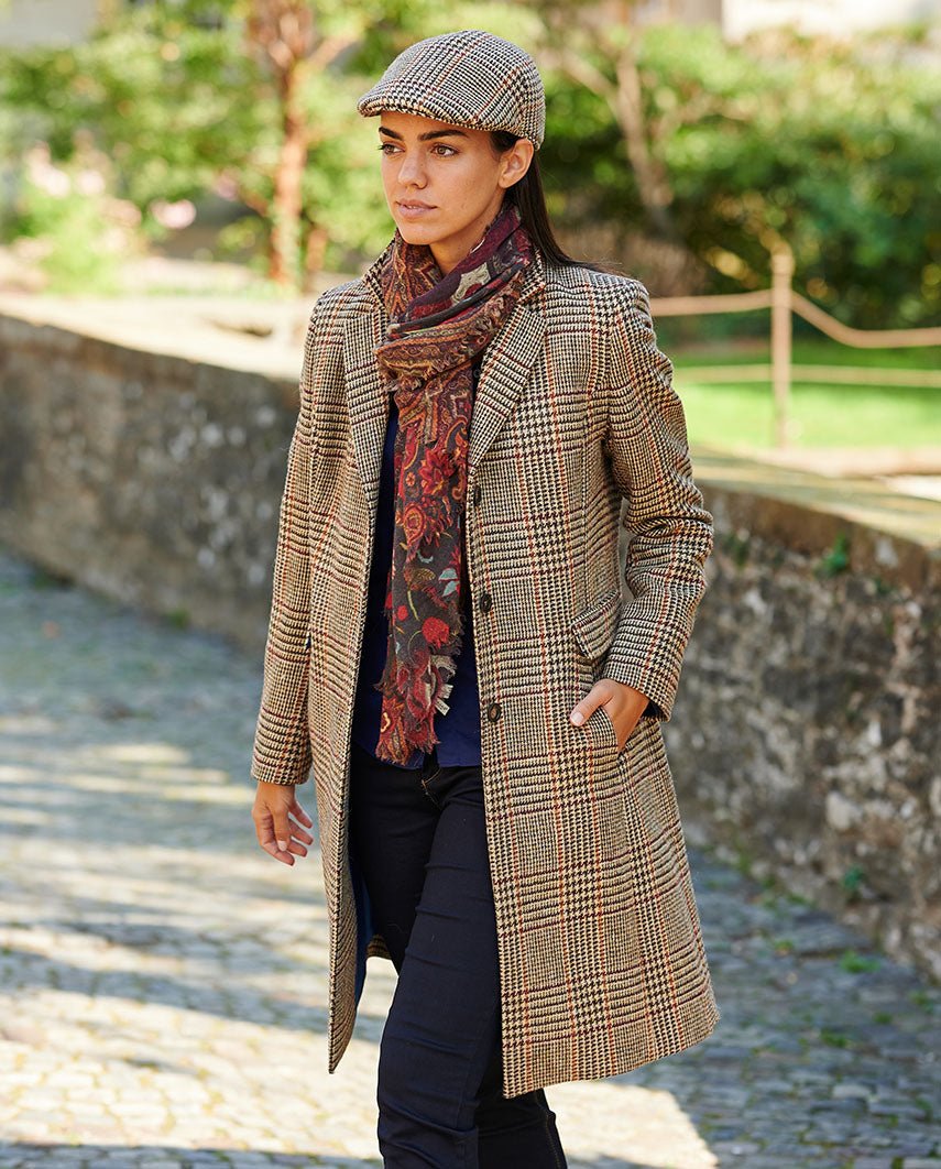 Harris Tweed Damenmantel '' Emilia'' in scottish check - Wellington of Bilmore