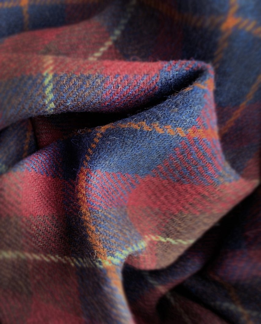 Harris Tweed Sakko ''London'' in berry check - Wellington of Bilmore