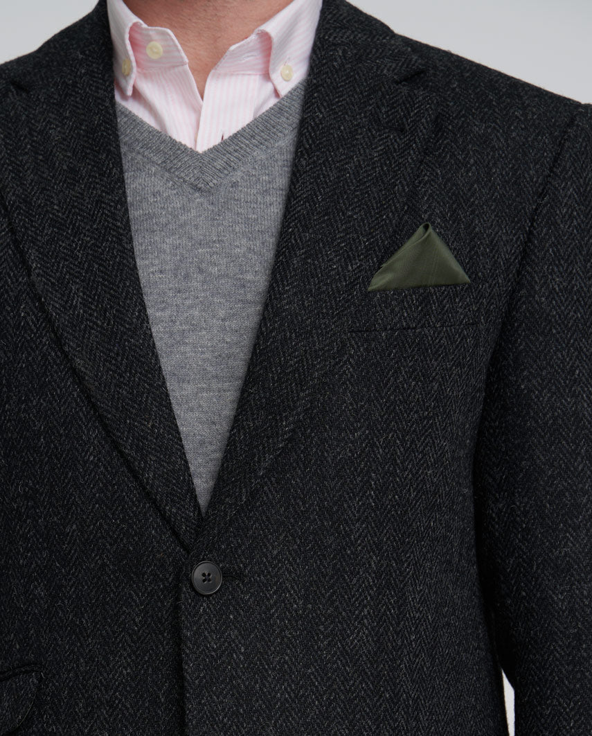 Harris Tweed Sakko "London" in charcoal - Wellington of Bilmore