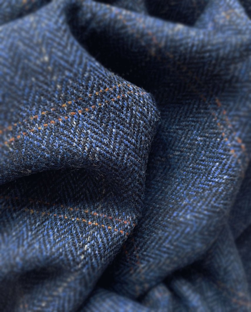 Harris Tweed Sakko ''London'' in dark - blue herringbone - Wellington of Bilmore