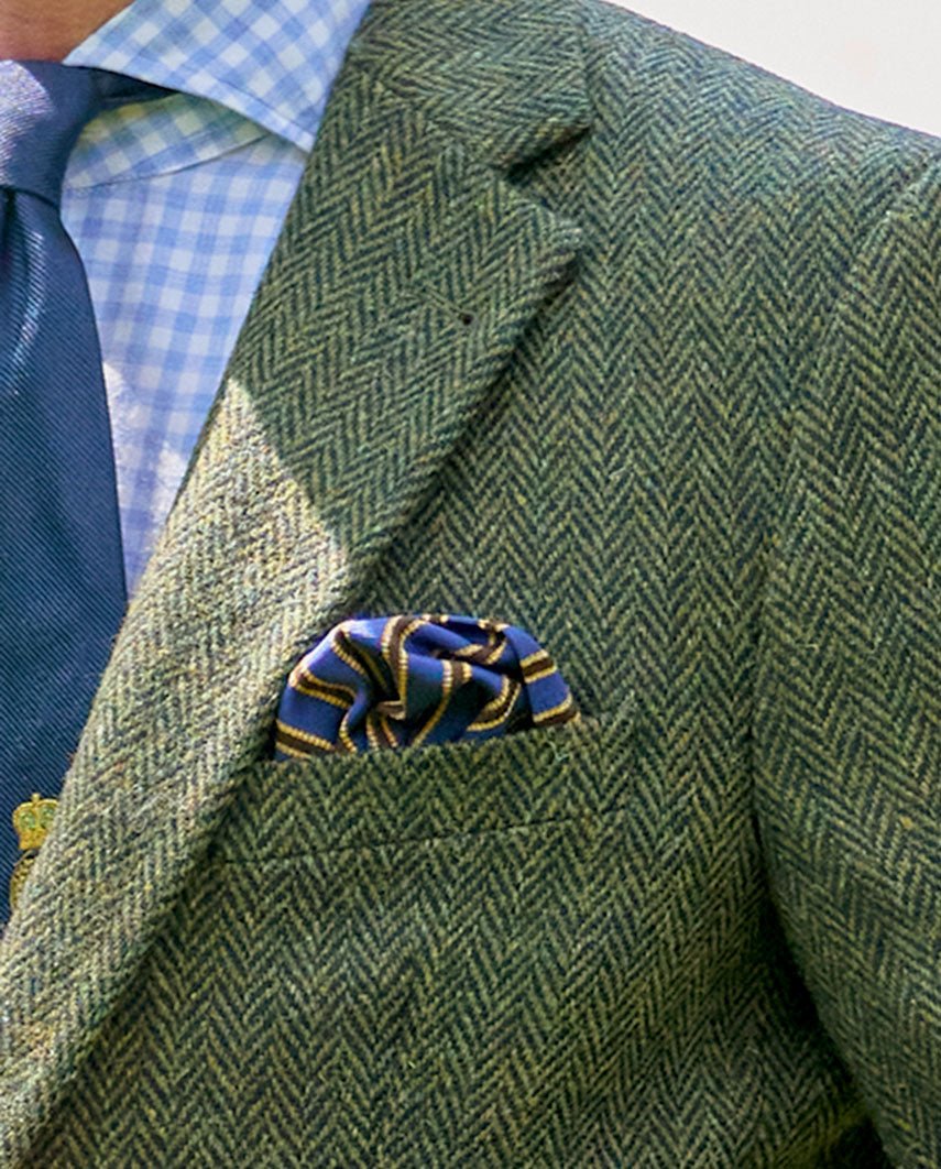 Harris Tweed Sakko ''London'' in green Island Herringbone - Wellington of Bilmore