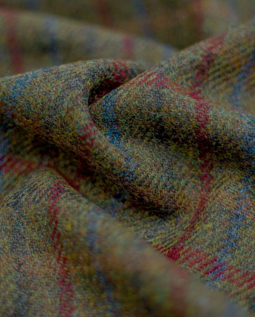 Harris Tweed Sakko ''London'' in red - blue Check - Wellington of Bilmore