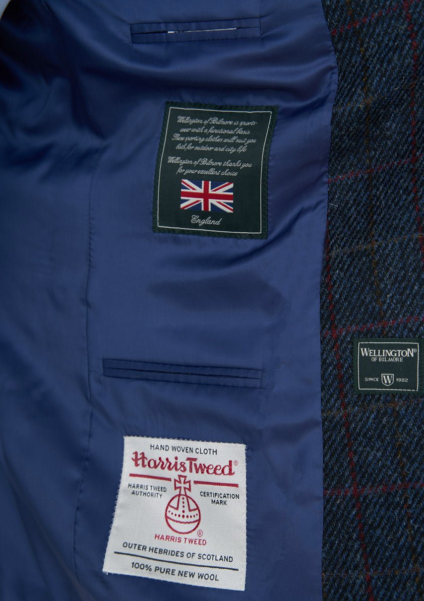 Harris Tweed Sakko ''London'' in scottish blue - Wellington of Bilmore