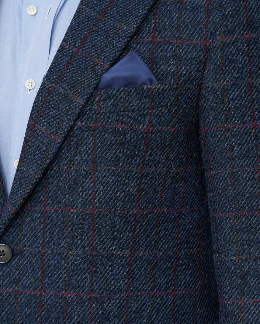 Harris Tweed Sakko ''London'' in scottish blue - Wellington of Bilmore