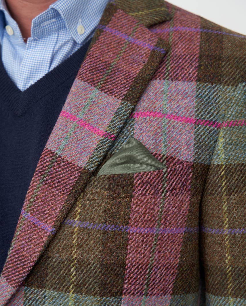 Harris Tweed Sakko ''London'' in tartan check - Wellington of Bilmore