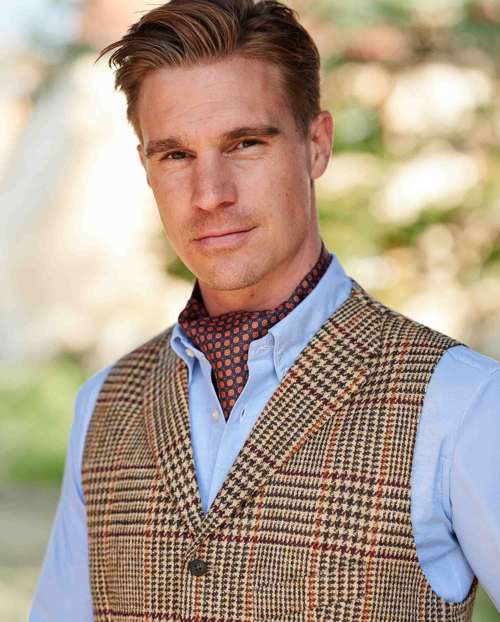 Harris Tweed Weste ''Wales'' im scottish Check - Wellington of Bilmore