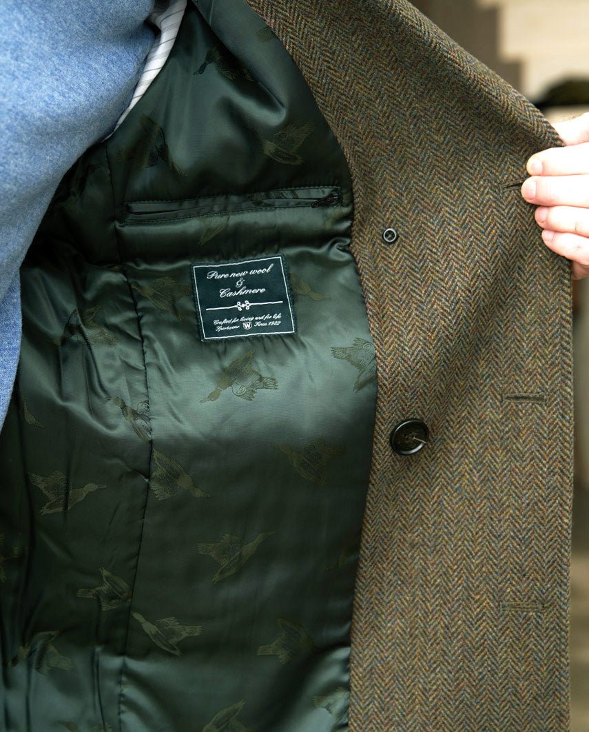 Herren Cabanjacke ''Seaberg" in green hill tweed - Wellington of Bilmore