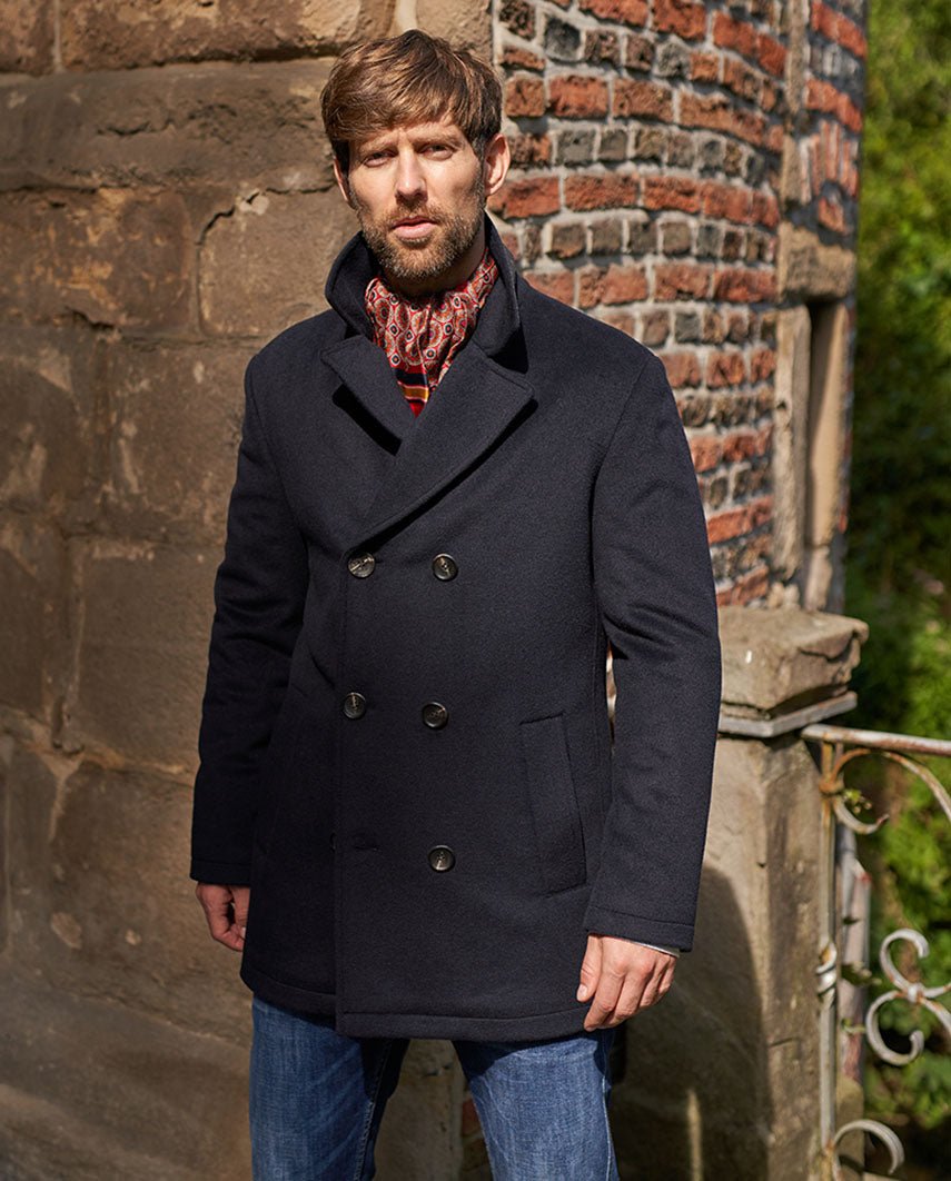 Herren Cabanjacke ''Seaberg'' in navy aus Woll - Kaschmir Qualität - Wellington of Bilmore