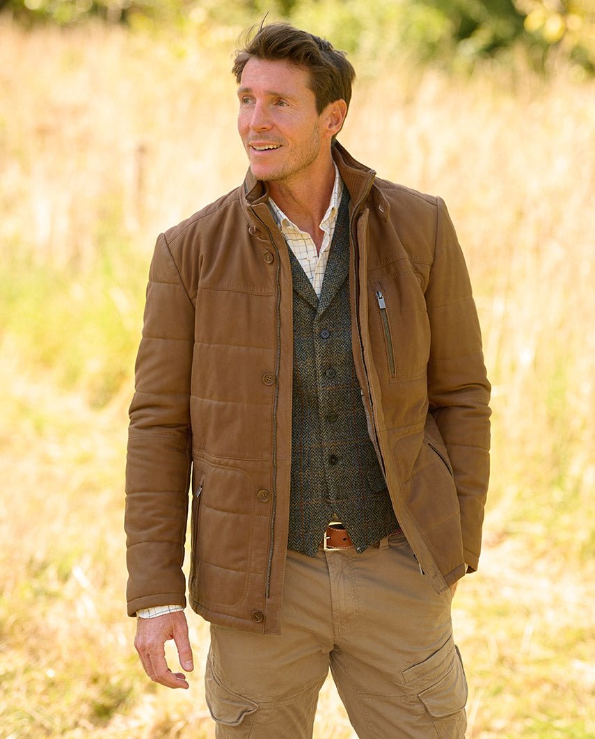 Herren Lederjacke ''Goodfield'' aus Lammnubuk - Wellington of Bilmore