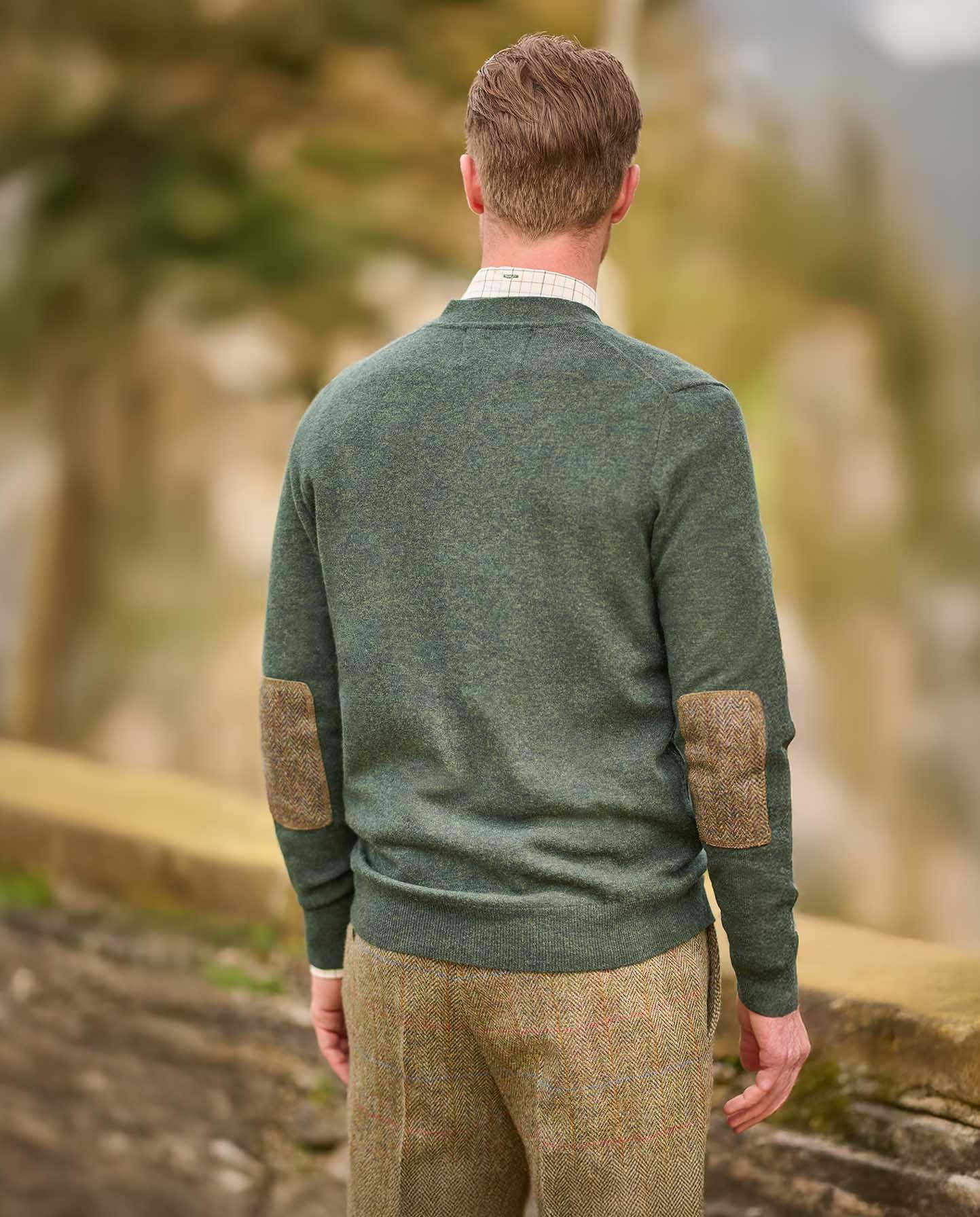 Herren Merino - Strickjacke ''The Cardigan'' in forrest green - Wellington of Bilmore