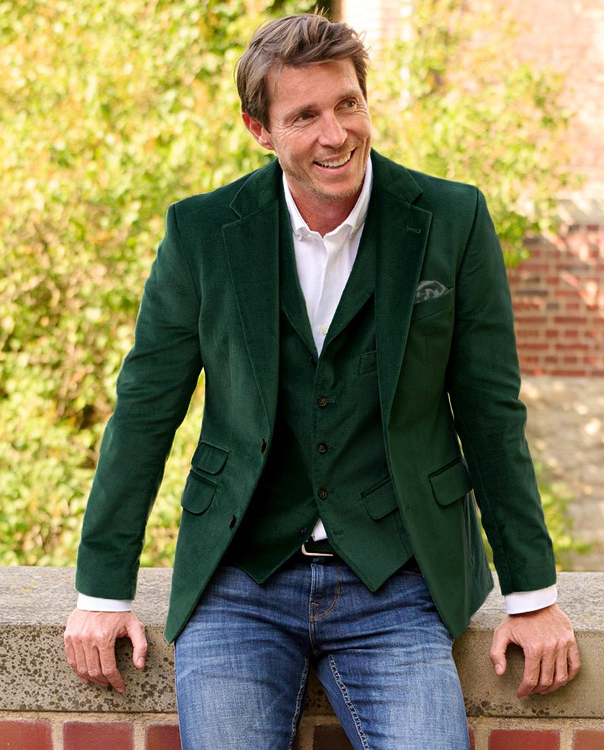 Herren Samt Sakko ''London'' in forest - Wellington of Bilmore