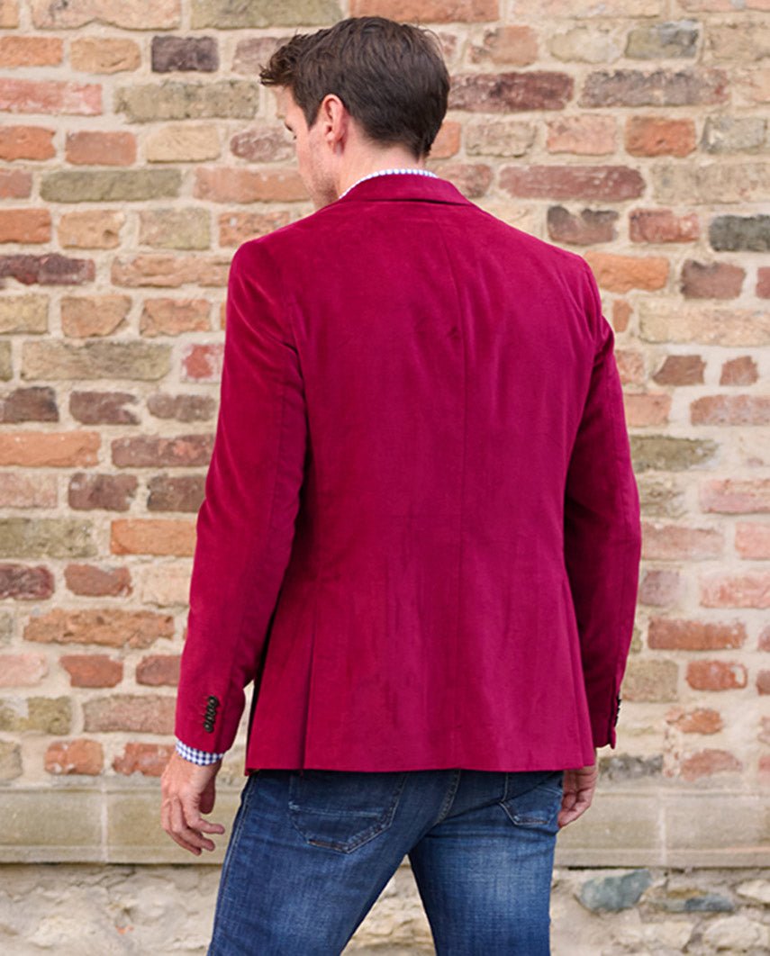 Herren Samt Sakko ''London'' in red - Wellington of Bilmore