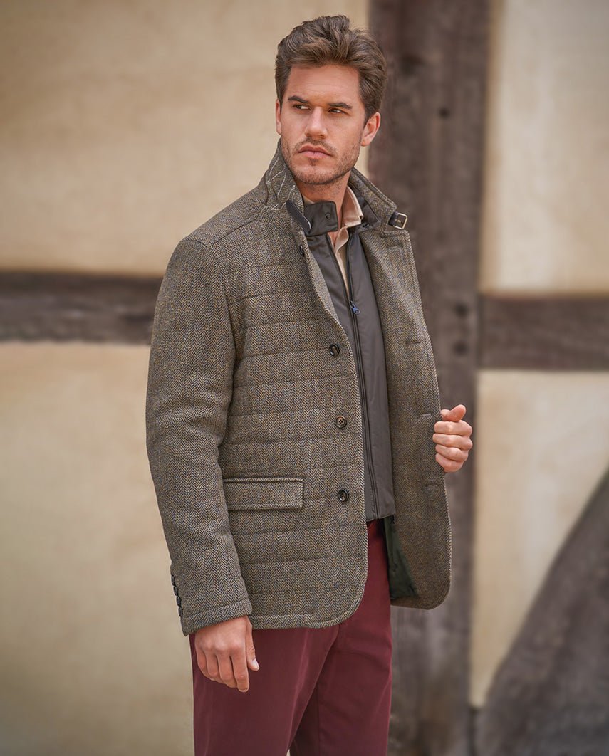 Herren Tweed Jacke ''Austria'' Jacke in green Hill Tweed - Wellington of Bilmore