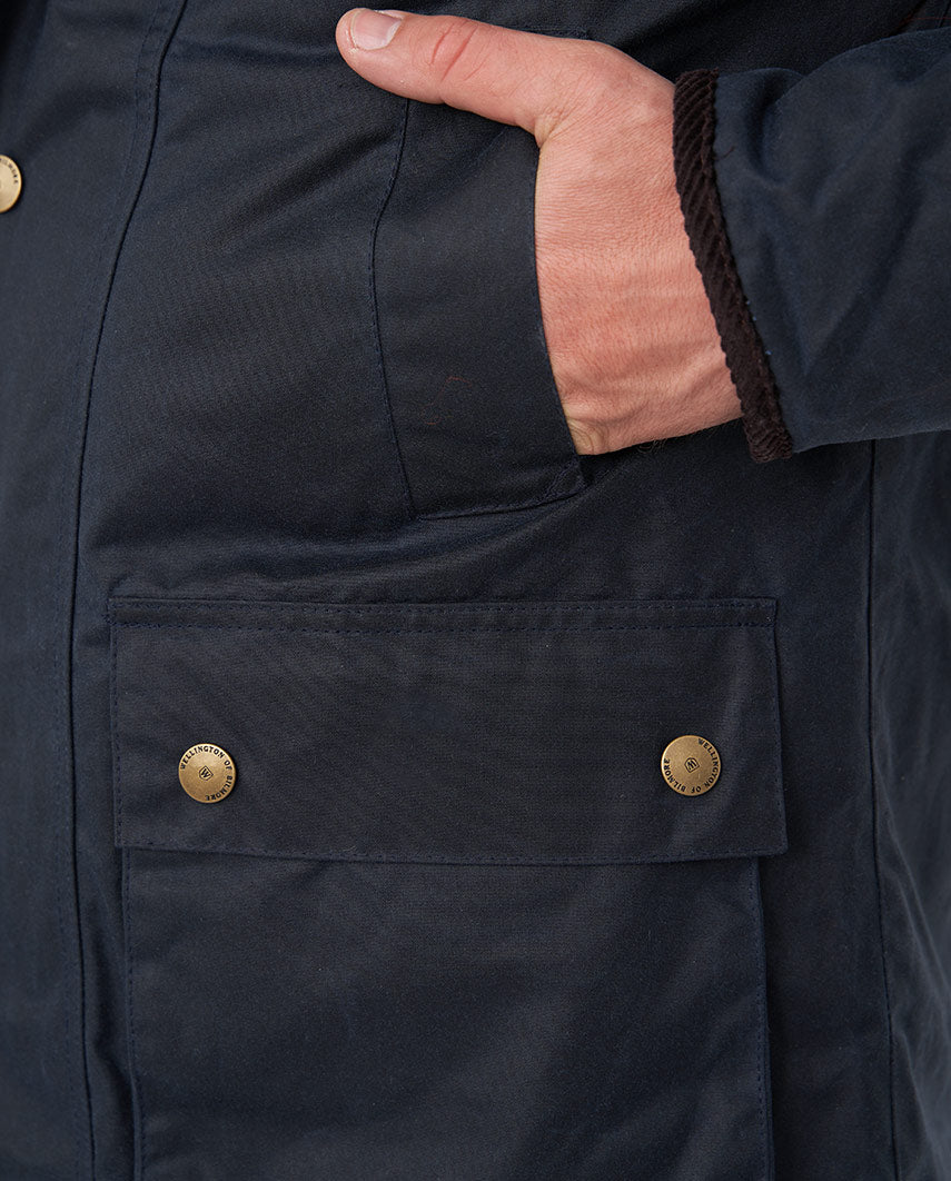 Herren Wachsjacke ''Starberg SO'' in navy - Wellington of Bilmore