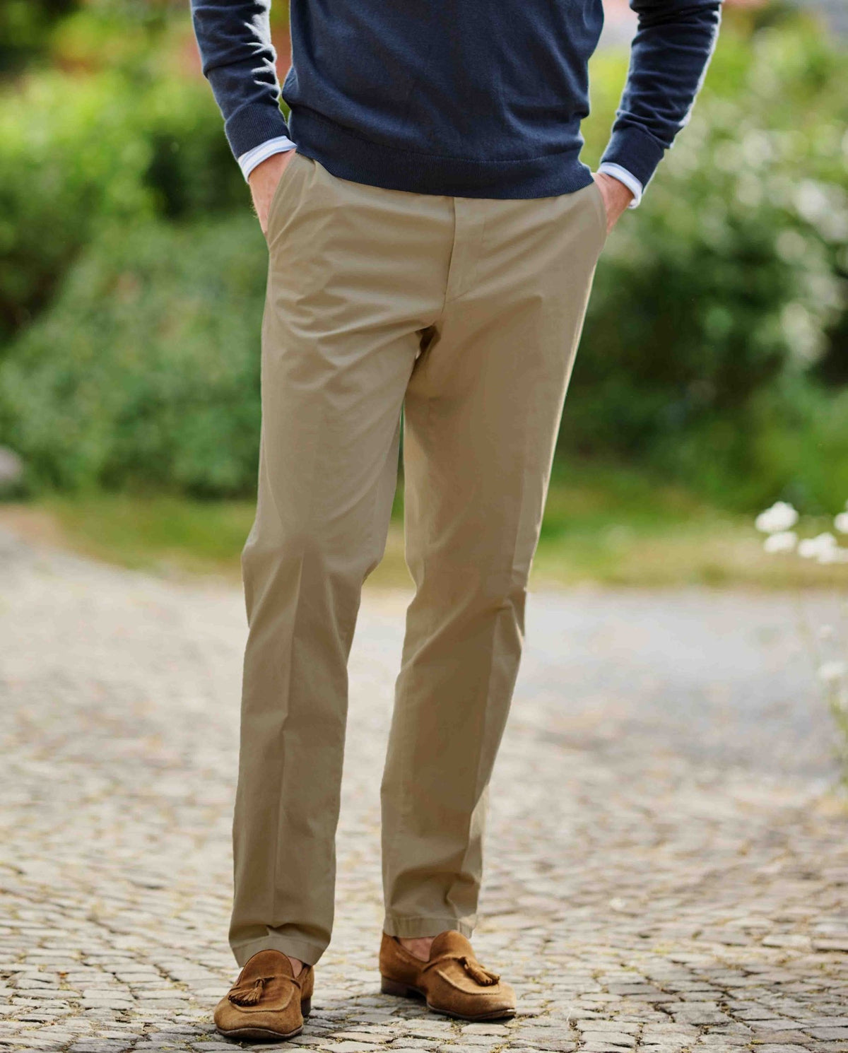 Herren - Winter - Chino ‘Mr. Jones’ in Beige – Premium Pima - Cotton - Wellington of Bilmore