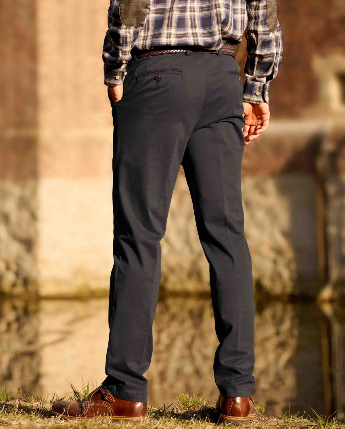 Herren - Winter - Chino ‘Mr. Jones’ in Grey – Premium Pima - Cotton - Wellington of Bilmore