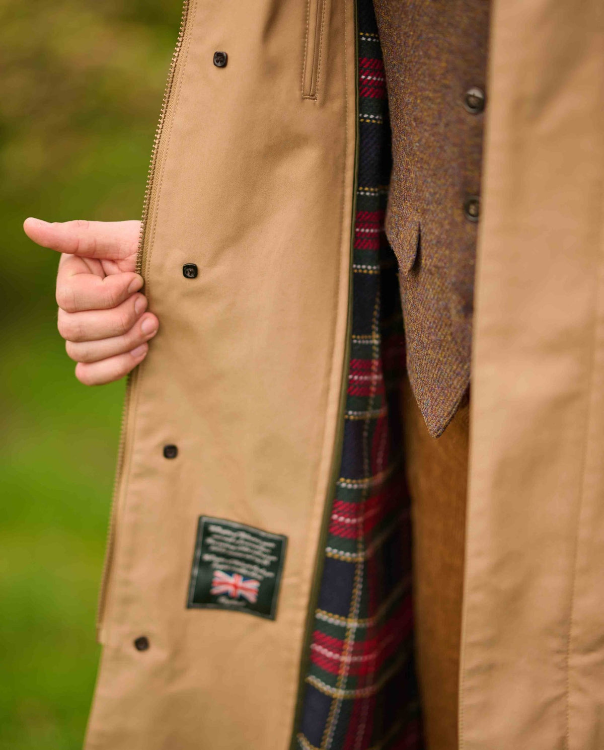 Herrenmantel ''Finchester all season'' in dark sand mit heraustrennbarem Wollfutter - Wellington of Bilmore