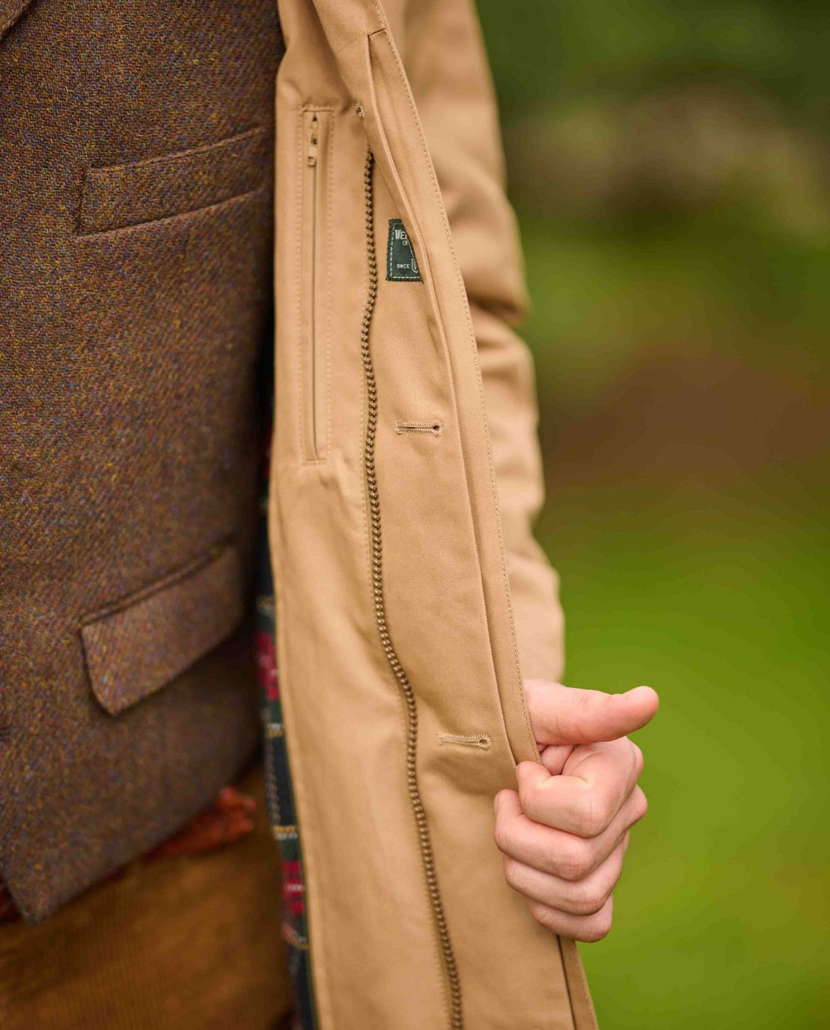 Herrenmantel ''Finchester all season'' in dark sand mit heraustrennbarem Wollfutter - Wellington of Bilmore