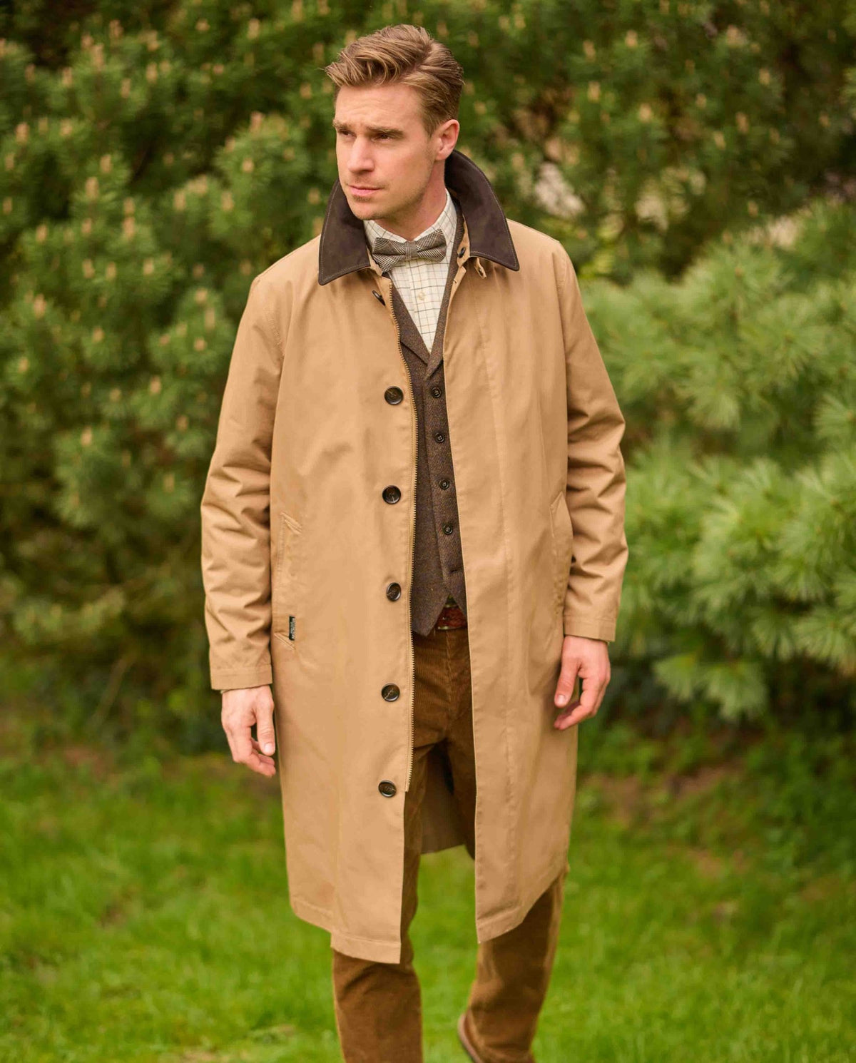 Herrenmantel ''Finchester all season'' in dark sand mit heraustrennbarem Wollfutter - Wellington of Bilmore