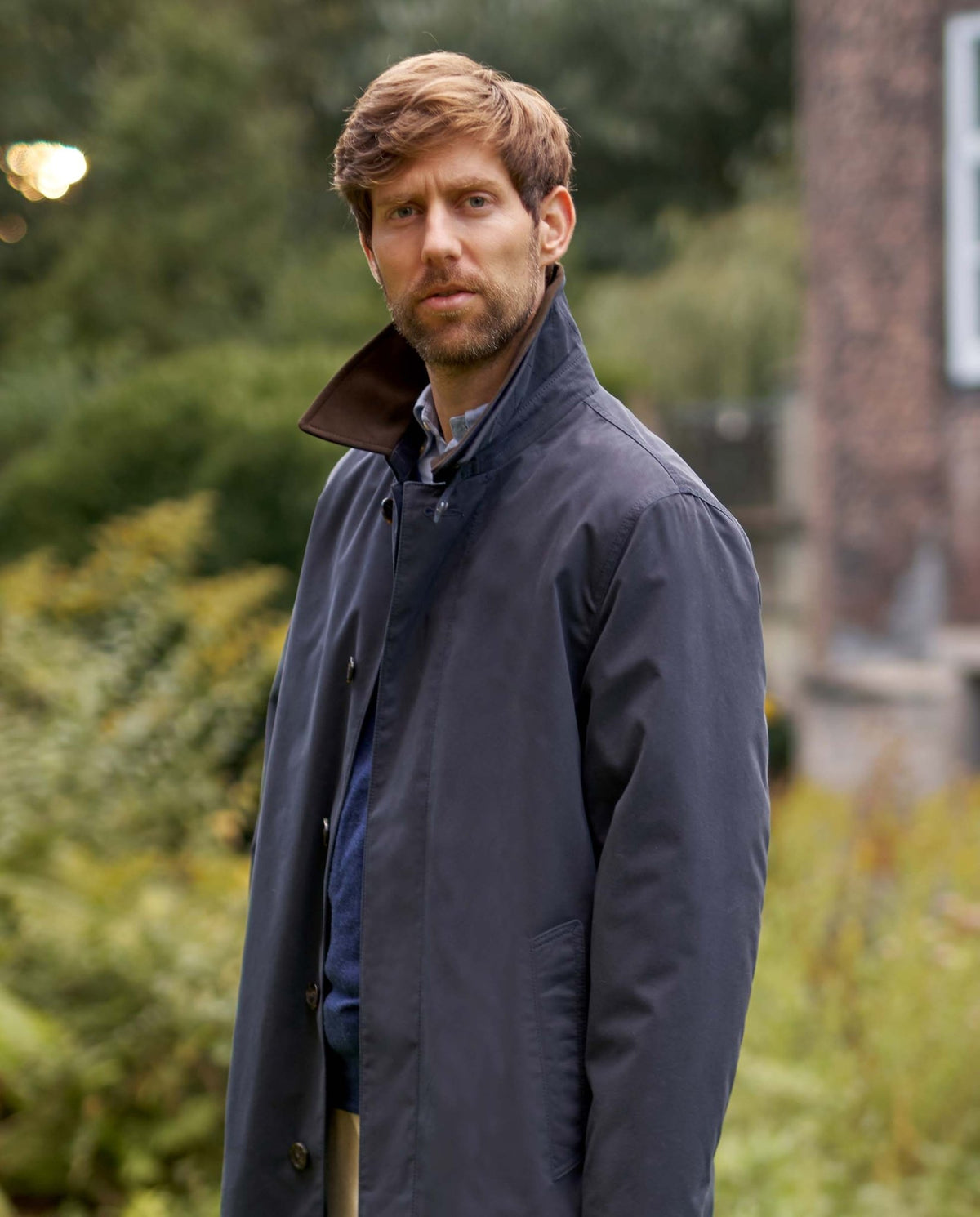 Klassischer Herrenmantel ''Finchester'' in navy - Wellington of Bilmore