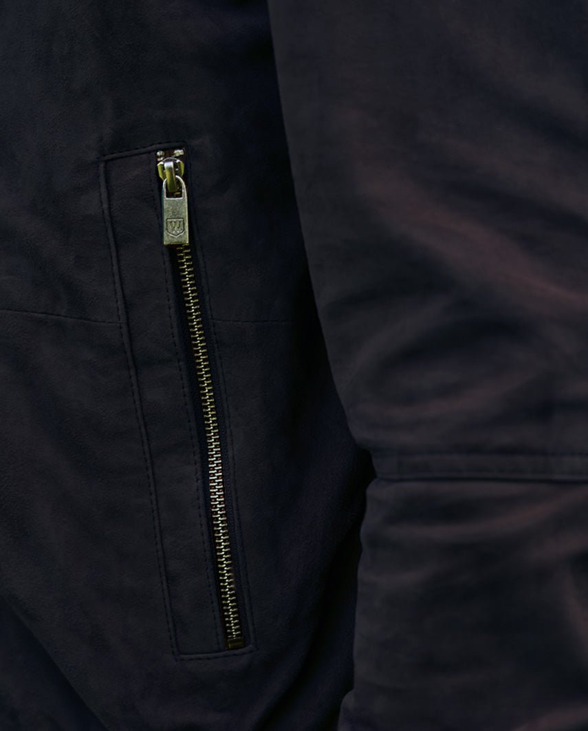 Lederblouson ”Winston III” für Herren in navy - Wellington of Bilmore